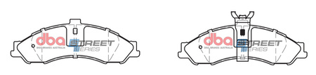 Klocki hamulcowe przednie DBA Brake Pads Street Series Ceramic - DB1331SS CHEVROLET M.East S.Africa HOLDEN Aust NZ OPEL Monaro VAUXHALL