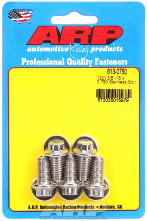 ARP "3/8""-16 x 0.750 12pt SS bolts" (5pcs)