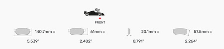 Ferodo Racing DS3.12 priekinės stabdžių kaladėlės FCP5099GB HYUNDAI i30 PDE PD Kona OS OSE OSI