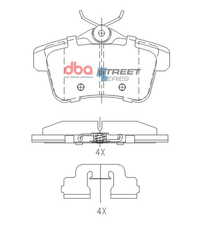 DBA Brake Pads Utcai sorozat hátsó fékbetétek - DB15167SS