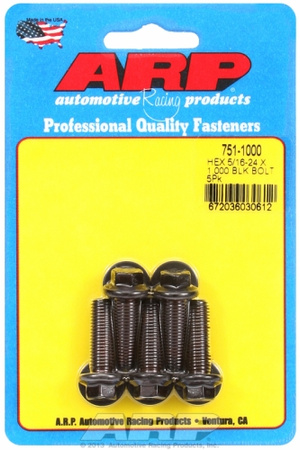 ARP "5/16""-24 x 1.000 hex black oxide bolts" (5pcs)