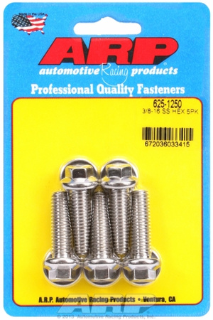 Śruby ARP "3/8""-16 x 1.250 hex 7/16 wrenching SS bolts" (5pcs)