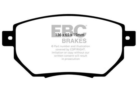 DP1659 - Stabdžių trinkelių rinkinys ULTIMAX2 serija EBC Brakes