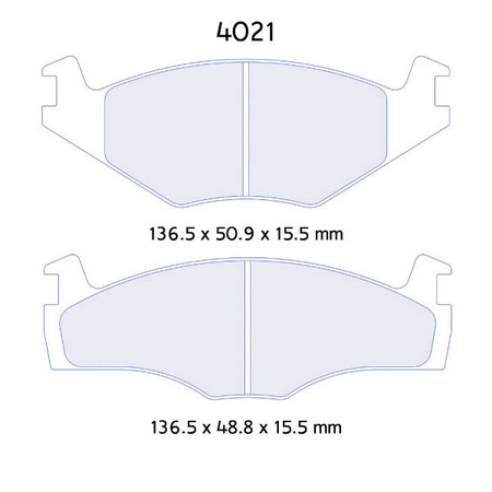Carbone Lorraine RC8R brake pads - VW Polo 1,3 GT/ 1,4 16V (95-97)