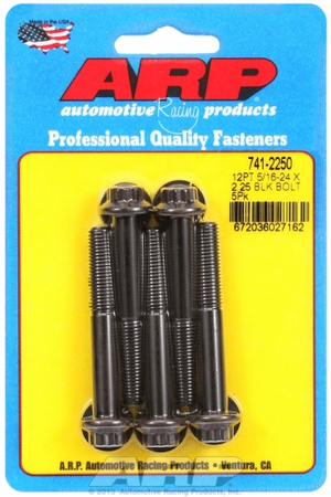 ARP "5/16""-24 x 2.250 12pt black oxide bolts" (5pcs)