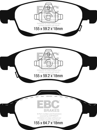 DPX2247 - Ein Satz Bremsbeläge serie ULTIMAX2 EBC Brakes