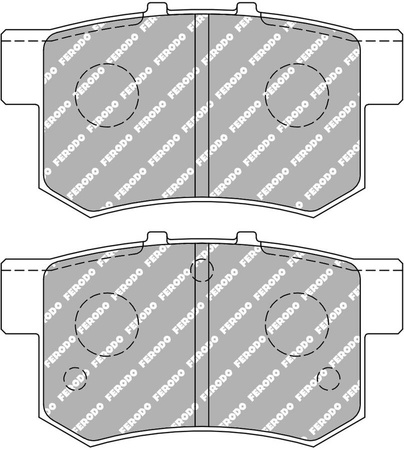 Klock hamulcowe Ferodo Racing DS2500 tylne FCP956H HONDA Accord Accord Aerodeck Coupe ACCORD V CC CD CE CF Civic VII CR-Z ZF1 Integra DC2 DC5 Legend Prelude S2000 Shuttle MG ZR ZS ROVER 618 620 623 SUZUKI Swift III