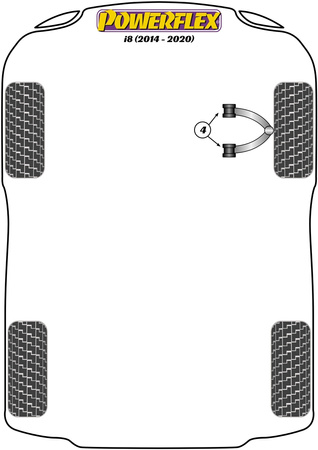 Jack Pad adapter Powerflex poliuretán szilent Road Series BMW i8 (2014 - ON) PF5-4660