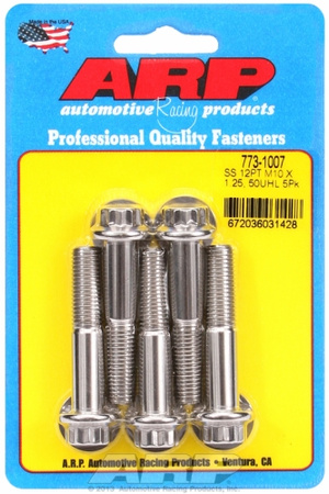 ARP M10 x 1.25 x 50 12pt SS bolts (5pcs)