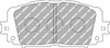 Ferodo Racing DS2500 priekinės stabdžių kaladėlės FCP4081H TOYOTA YARIS