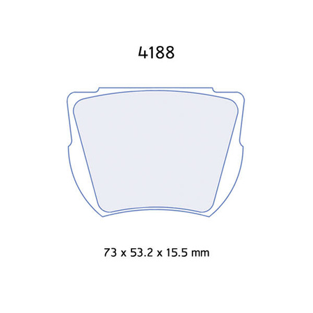 Stabdžių kaladėlės Carbone Lorraine RC6 - Ford Cortina 1,5/ 1,5 GT (63-66)