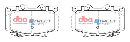 Brake Pads Street Series Semi-metallic front - DB1199SS TOYOTA 4 Runner KZN130 LN130 VZN130 Hilux Surf LN131 Landcruiser FZJ80 HDJ80 HDJ81 HZJ80