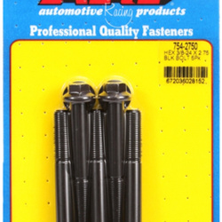 ARP "3/8""-24 x 2.750 hex 7/16 wrenching black oxide bolts" 5pcs