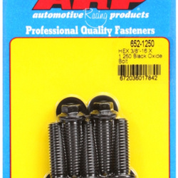 ARP "3/8""-16 X 1.250 hex black oxide bolts" (5pcs)
