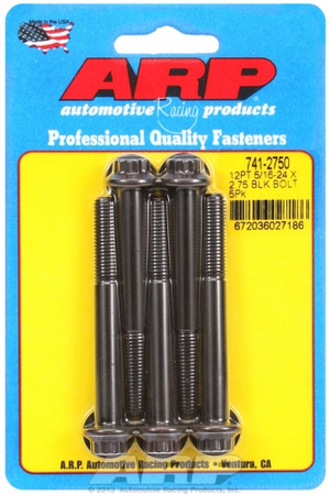 Śruby ARP "5/16""-24 x 2.750 12pt black oxide bolts" (5pcs)