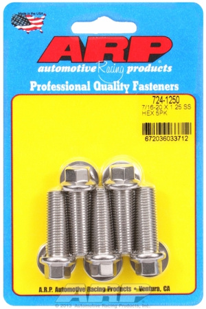 Śruby ARP "7/16""-20 x 1.250 hex SS bolts" (5pcs)