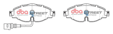 Brake Pads Street Series Ceramic front - DB2383SS AUDI A1 GB A3 8V 8Y Cabriolet quattro Q2 Q3 F3 TT 8S SEAT Ateca Leon 5F KL X-PERIENCE SKODA Karoq Kodiaq Octavia 5E Superb 3V VOLKSWAGEN Arteon Caddy Alltrack Life Maxi Golf Mk7 Mk8 Sportsvan Passat B8 3G