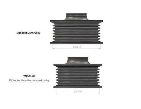 Supercharger Reduction Pulley Audi 3.0T kompresoriaus sumažinimo skriemulys