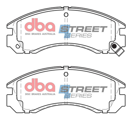 Klocki hamulcowe przednie DBA Brake Pads Street Series Ceramic - DB1223SS CITROEN C-Crosser Enterprise MITSUBISHI Aust NZ Challenger Chariot Delica Eclipse FTO Galant L 200 86-96 96-06 Lancer Evo 1 2 3 4 5 6 7 8 Legnum Outlander Pajero RVR Shogun Sport