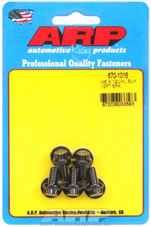 Śruby ARP M6 x 1.00 x 12 12pt black oxide bolts (5pcs)