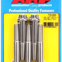 ARP "3/8""-24 x 2.500 12pt 7/16 wrenching SS bolts" (5pcs)
