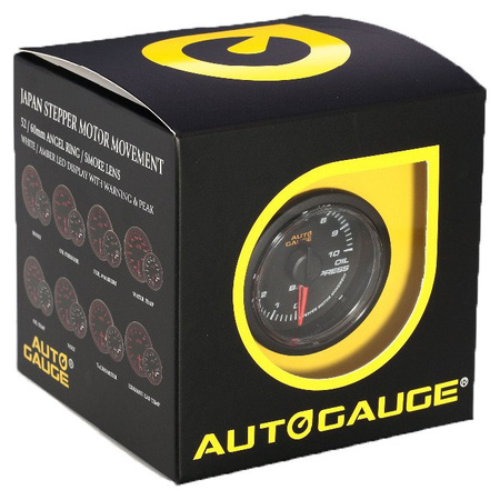 Auto Gauge Oil Pressure Gauge - SMOKE