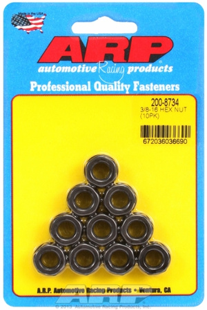 ARP 3/8-16 black hex nut kit (10pcs)
