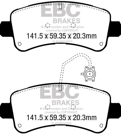 DPX3060 - Ein Satz Bremsbeläge serie ULTIMAX2 EBC Brakes