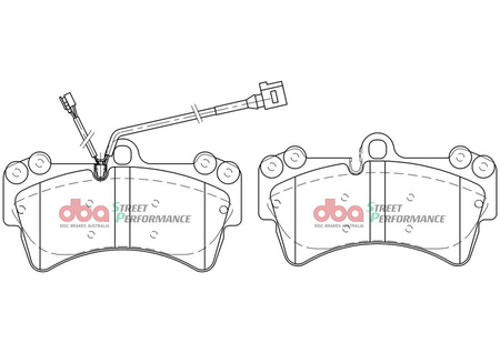 Brake Pads Street Performance Hawk HB501x.625 front - DB7878SP AUDI Q7 4L PORSCHE Cayenne 9PA VOLKSWAGEN Touareg 1st Gen