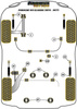 Rear Trailing Arm Support Plate Bush Powerflex Polyurethane Bush Road Series Porsche 911 Classic (1974-1977) PFR57-409
