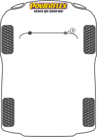 Stabilisatorbuchse vorne 23.2mm  Powerflex Polyurethanbuchse Road Series Hyundai Venue QX (2019 on) PFF26-103-23.2