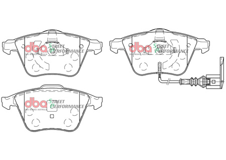 Brake Pads Street Performance Hawk HB625x.760 front - DB2402SP AUDI S3 8P TT quattro 8J TTS VOLKSWAGEN Golf Mk6