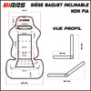 Car Seat bucket RRS black - adjustable, with guides