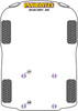 Rear Subframe Rear Mounting Bush Powerflex Polyurethane Bush Road Series Volkswagen Atlas (2017 on) PFR85-828