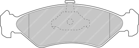 Klock hamulcowe Ferodo Racing DS2500 przednie FCP1082H FORD Fiesta 3 4 Van Ka MAZDA 121,