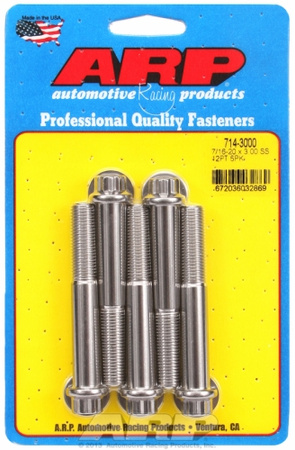 ARP "7/16""-20 x 3.000 12pt SS bolts" (5pcs)