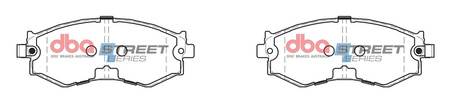 DBA Brake Pads Utcai sorozat első fékbetétek Kerámia - DB1165SS HYUNDAI Sonata NISSAN Aust NZ 200SX S13 Prairie M11 Primera W10 Silvia S14 Skyline R32 R33