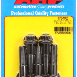 ARP M10 x 1.25 x 40 12pt black oxide bolts (5pcs)
