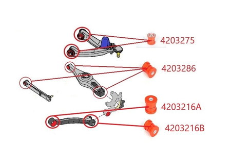 Galinės viršutinės valdymo svirties įvorė - MPBS : 4203275 Pajero III Pajero IV