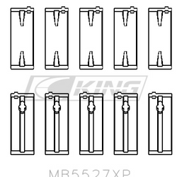 King Main Bearing Shell TOYOTA 4AGE, 4AGZE, 16V 1.6L - MB5527XP STDX