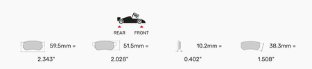 Ferodo Racing DSUNO galinės stabdžių kaladėlės FCP342Z RENAULT Clio II ROVER Mini