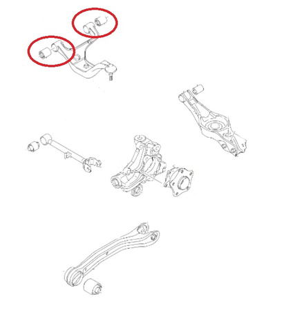 Rear Upper Control Arm Bushing - MPBS: 6002170 Suzuki Grand Vitara II