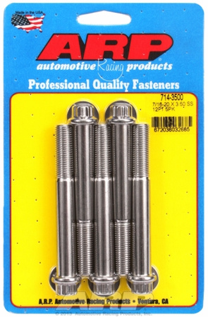 ARP "7/16""-20 x 3.500 12pt SS bolts" (5pcs)