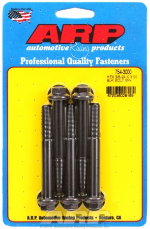 ARP "3/8""-24 x 3.000 hex 7/16 wrenching black oxide bolts" 5pcs