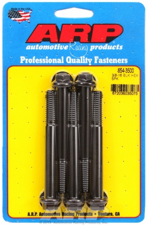 ARP "3/8""-16 x 3.500 hex 7/16 wrenching black oxide bolts"(5pcs