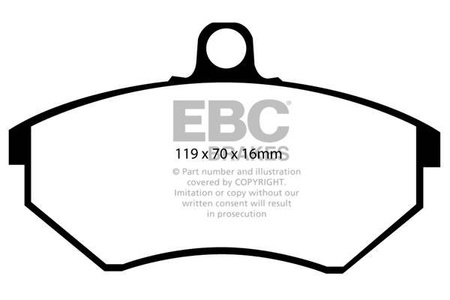 DP3841C - Zestaw klocków hamulcowych seria REDSTUFF EBC Brakes