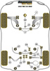 Tylna tuleja drążka stabilizatora 18.5mm Powerflex Black Series Volkswagen Golf & Golf MK7 5G (2012 - 2019)\Golf MK7 5G 4WD inc R (2012-2019) PFR85-815-18.5BLK