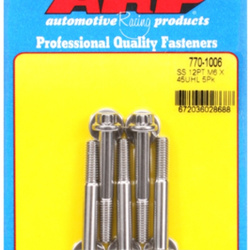 ARP M6 x 1.00 x 45 12pt SS bolts (5pcs)