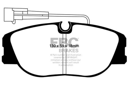 DP3733C - Stabdžių trinkelių rinkinys REDSTUFF serija EBC Brakes