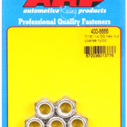 ARP "7/16""-14 SS coarse nyloc hex nut kit" (5pcs)